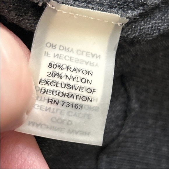 Cable‎ & Gauge Women’s Large Gray Top Pullover Ruched Dolman Sleeve Cropped - Picture 9 of 10